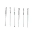 Lot de six épingles à cheveux en alliage argenté vintage avec motifs de nuages - Argent Brillant