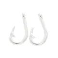 Silver vintage zinc alloy fish hook pendants for DIY jewelry making accessories - Bright Silver