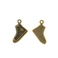 Vintage bronze canvas shoe charms made of zinc alloy for DIY jewelry and accessories - Antique Bronze