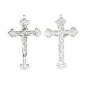 Ciondolo a croce crocifisso in argento antico con iscrizione INRI per gioielli fai-da-te - Argento Antico