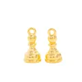 Zwei polierte goldene Schachbauer-Anhänger für DIY-Schmuckherstellung und Zubehör - Gold