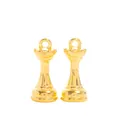 Goldene Schachfigur Turm Anhänger aus Metall für DIY Schmuck und Zubehör - Gold