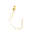 Vintage golden alloy fish hook pendant with HOPE engraving and elegant metal finish - Gold