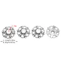 Calottes en alliage argenté rétro au design creux pour création bijoux DIY - Style Creux Grain (03)