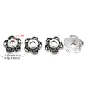 Lot de 4 calottes de perles fleurs en alliage argenté vintage, diamètre 1,05 cm - Style Intercalaire Pétale (04)