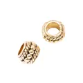 Vintage legering kralen met groot gat en geweven textuur voor DIY sieraden - Antiek Goud