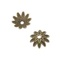Copriperle a fiore in bronzo antico per creazione gioielli fai-da-te con dettagli in metallo - Bronzo Antico