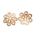 Coupelles de perles en fleur dorée évidée pour création de bijoux DIY à six pétales - Or KC