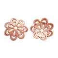 Coupelles à perles en forme de fleurs évidées en or rose pour création de bijoux DIY - Or rose