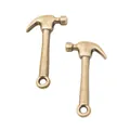 Vintage bronze alloy hammer charms for DIY jewelry making and keychain pendants - Antique Bronze