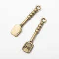 Vintage bronze shovel charms with LOVE engraving for DIY jewelry making accessories - Antique Bronze