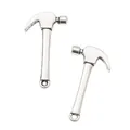 Pair of vintage silver alloy hammer charms for DIY jewelry making accessories - 30x16mm / Antique Silver