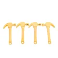 Set of four gold vintage hammer charms for DIY jewelry making and keychains - 30x16mm / Gold