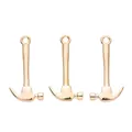 Set of three gold claw hammer charms made of polished alloy for DIY jewelry and crafts - KC Gold