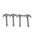 Set of 4 vintage alloy hammer pendants for DIY jewelry making in antique silver finish - 30x16mm / Gunmetal