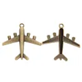 Colgantes de avión vintage color bronce para creación de joyas DIY y llaveros - 37x36 / Bronce