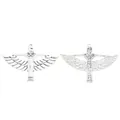 Vintage silver zinc alloy ancient Egyptian goddess Isis winged pendants for DIY jewelry - Antique Silver