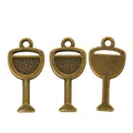 Vintage bronze zinc alloy wine glass charms for DIY jewelry making and keychains - Antique Bronze