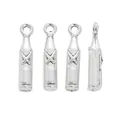 Vintage silver alloy wine bottle charms for DIY jewelry making and craft pendants - Antique Silver