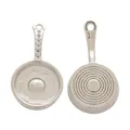 DIY vintage alloy frying pan with fried egg charms for creative jewelry making - White K/Silver