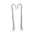 Retro alloy DIY jewelry bookmark accessory with antique silver cloud pattern carvings - Antique Silver