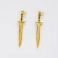Vintage bronze zinc alloy dagger sword pendants for DIY jewelry making accessories - Antique Gold