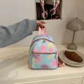 Mini sac à dos dégradé coloré avec imprimé cœur et fermeture fleur pour l'école - Vert