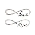 Vintage silver infinity hope charms made of alloy for DIY jewelry and bracelet crafts - Infinity Hope Style (Antique Silver)