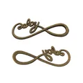 Retro bronze alloy infinity and 'only' word pendants for DIY jewelry making and crafts - Infinity Only Style (Antique Bronze)