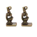 Pair of vintage bronze microscope charms in zinc alloy for DIY jewelry and accessories - Antique Bronze