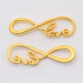 Golden infinity Love pendants made of vintage alloy for DIY jewelry crafting accessories - Gold