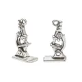 Antique silver zinc alloy microscope charms for DIY vintage jewelry making and crafts - Antique Silver