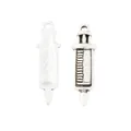 Vintage silver medical syringe charms for DIY jewelry making in retro alloy metal finish - Antique Silver
