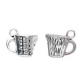 Vintage silver measuring cup charms in zinc alloy for DIY jewelry making accessories - Antique Silver