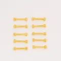 Set of ten gold vintage zinc alloy barbell charms for jewelry making and DIY crafts - Gold