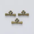 Three pieces of vintage bronze graduation scroll charms for DIY jewelry making - Antique Bronze
