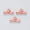 Three rose gold diploma scroll pendants with GRADUATE engraving for DIY jewelry making - Rose Gold
