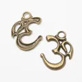 Vintage Bronze Om-Symbol Anhänger aus Legierung für DIY-Halsketten und Schmuck - Antik Bronze