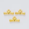 Three pieces of golden metal scroll charms with GRADUATE engraving for DIY jewelry - Gold