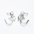 Vintage Silber Om Symbol Anhänger aus Legierung für DIY Schmuck mit Retro-Finish - Antiksilber