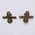 Vintage bronze I Love Volleyball alloy pendants for DIY jewelry making sets - Antique Bronze
