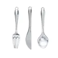 Vintage alloy cutlery pendant set featuring miniature fork, knife and spoon for DIY crafts - Cutlery Collection