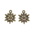 Vintage-Schneeflocken-Anhänger aus Zinklegierung für DIY-Schmuckzubehör in Bronze - Antikbronze