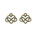 Antike Bronze-Herz-Unendlichkeits-Anhänger aus Metall für DIY-Schmuck und Basteln - Antikbronze
