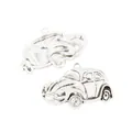 Ciondolo auto maggiolino vintage in lega di zinco per gioielli fai-da-te e portachiavi - Argento Antico