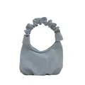 Sac à main bleu clair plissé en forme de nuage avec poignée froncée - Bleu