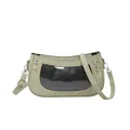 Borsa Ita verde chiaro Y2K con finestra in PVC e borchie a stella per distintivi - Verde