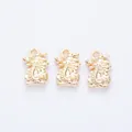 Three gold dragon charms for DIY jewelry making, vintage zinc alloy pendant set - KC Gold