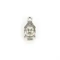 Colgante cabeza de Buda plata antigua de aleación de zinc para joyería DIY y collares - Plata antigua