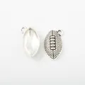 Vintage silver zinc alloy American football charms for DIY jewelry and crafts - Antique Silver